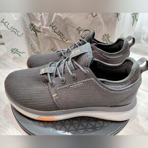 NEW KURU Womens Atom WP Waterproof Knit Athletic Shoes Smoke Grey Orange SZ 9